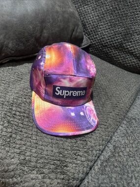Supreme Tie-Dye Galaxy Camp Cap - Purple, Orange, Pink Rare
